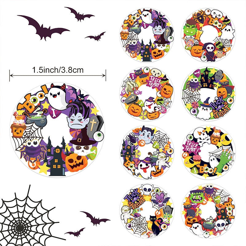 Halloween Circle Envelope Seal Sticker b4