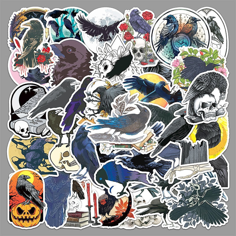Halloween Crow Vinyl Decorative Sticker a