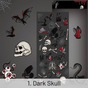 Halloween Dark Funny Stickers-Skeleton Candle Ghost sku-1