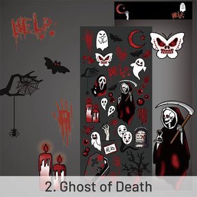 Halloween Dark Funny Stickers-Skeleton Candle Ghost sku-2