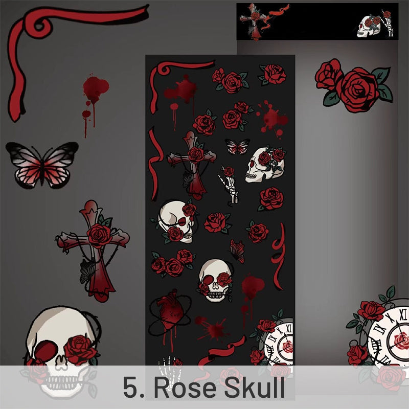 Halloween Dark Funny Stickers-Skeleton Candle Ghost sku-5