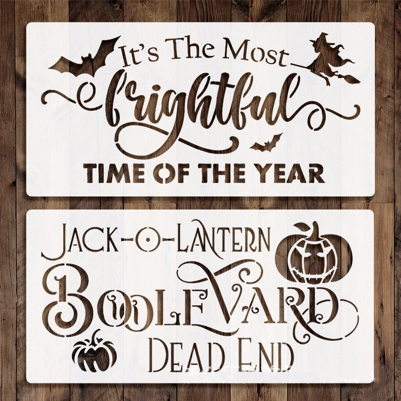 Halloween Hollow Painting Stencil Set b2