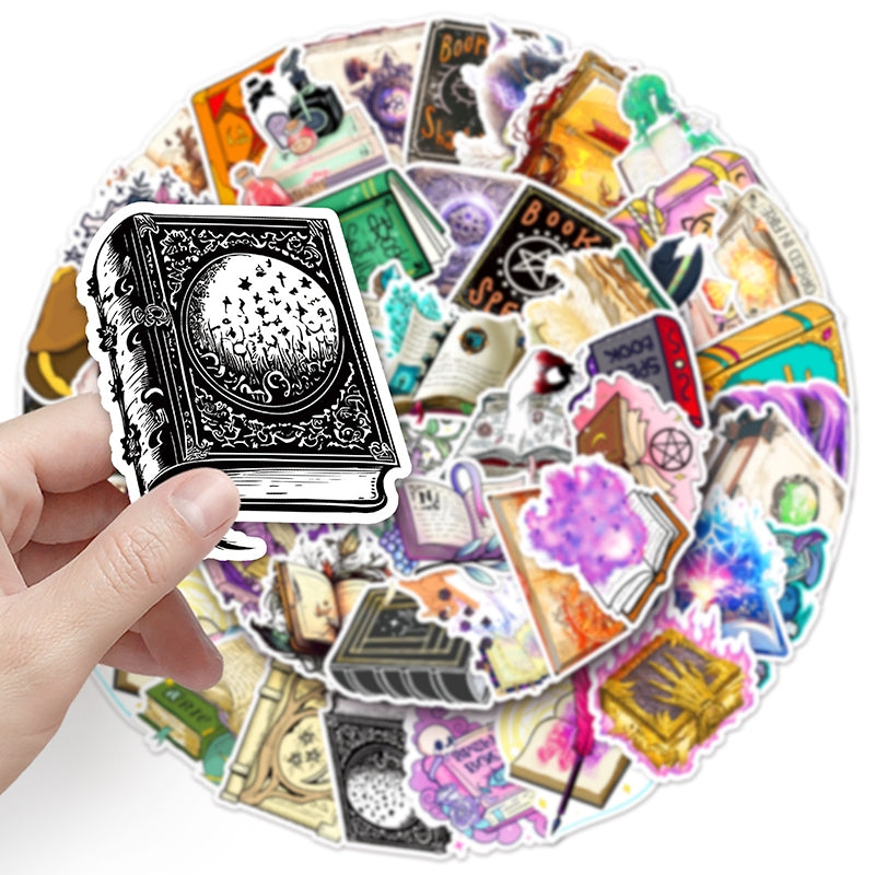 Halloween Magic Book Vinyl Stickers - Stamprints4