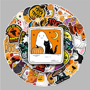 Halloween Pumpkin PVC Sticker Set 100 PCS a