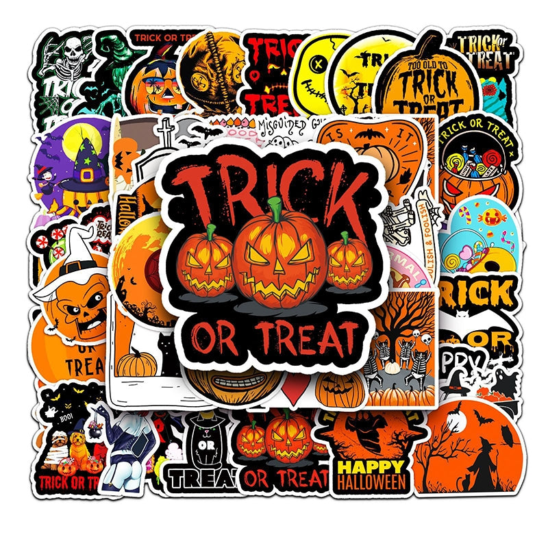 Halloween Pumpkin Vinyl Sticker Set 100 PCS sku