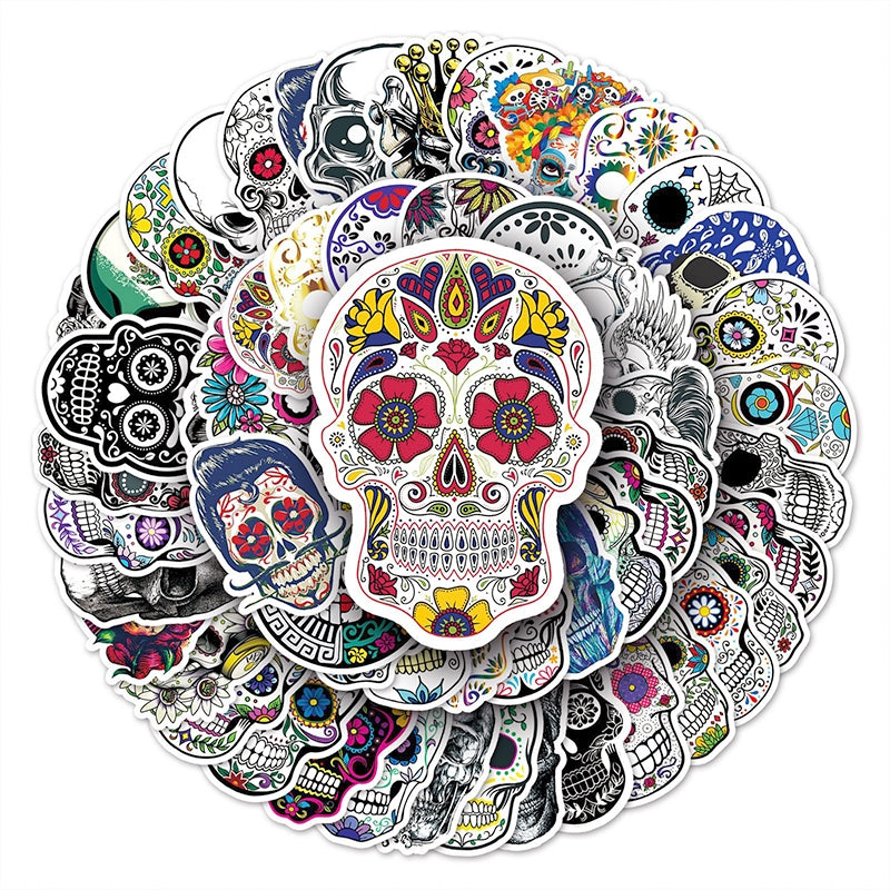 Halloween Skull Vinyl Decorative Sticker b1