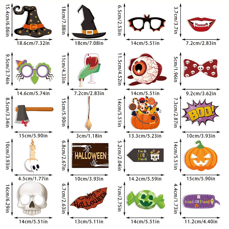 Halloween Whimsical Ivory Board Props c