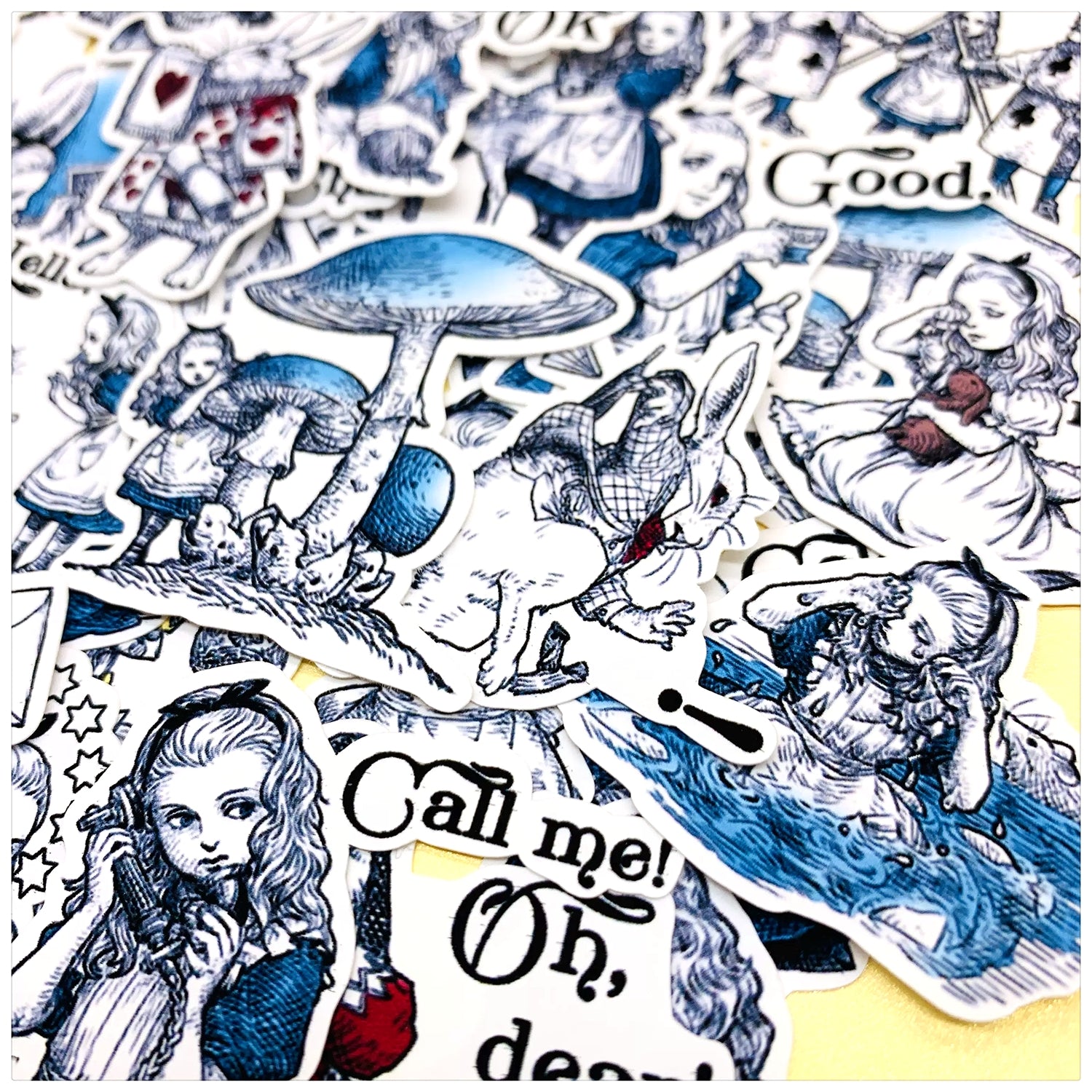 Handbook Sticker Pack Alice in Wonderland 40 pieces Handbook Stickers Decorative Diary 4