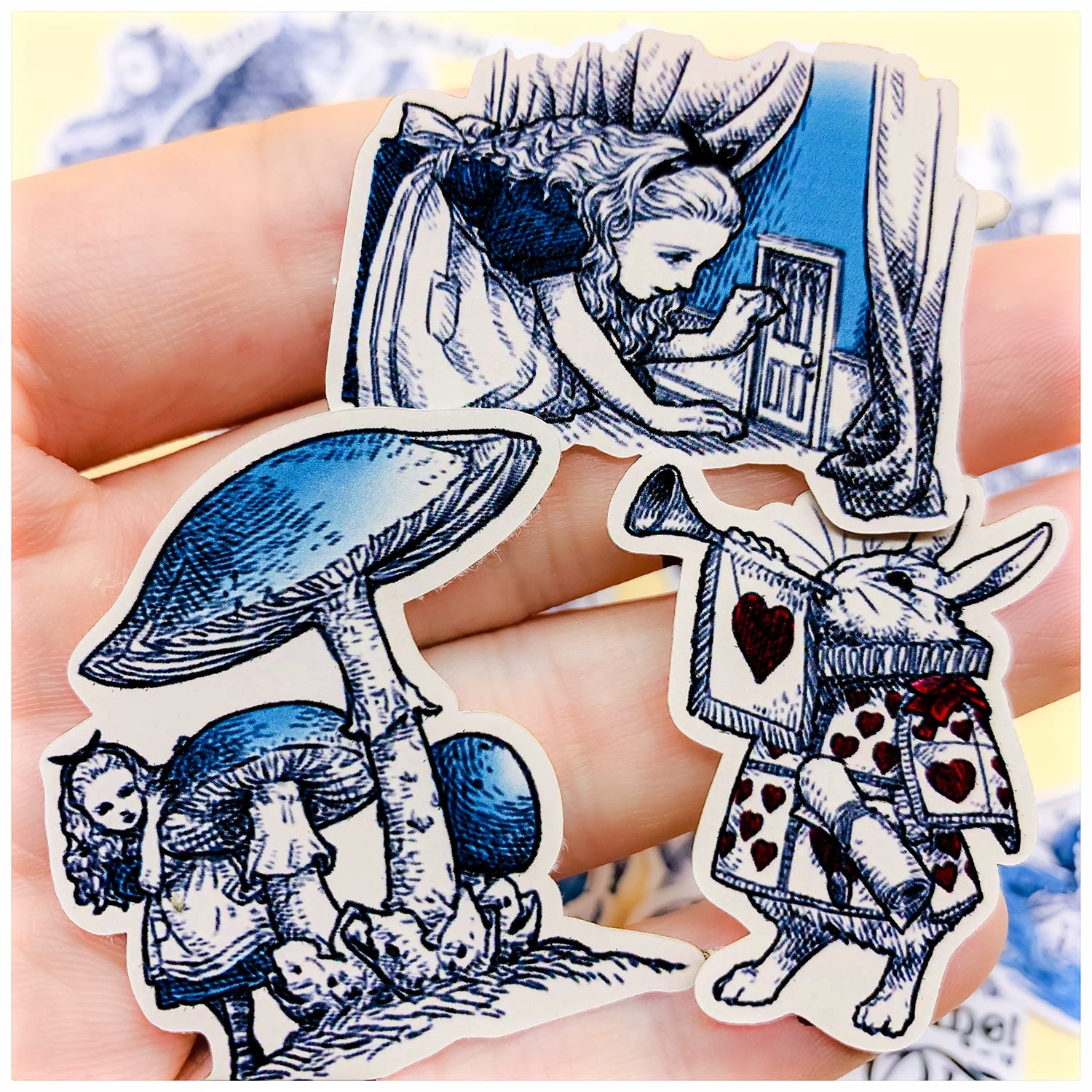 Handbook Sticker Pack Alice in Wonderland 40 pieces Handbook Stickers Decorative Diary 5