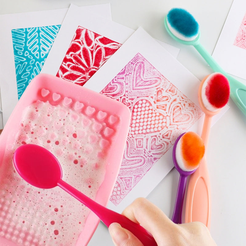 Handmade Brush Oval Colorful Bendable Handle Tool 概述-9