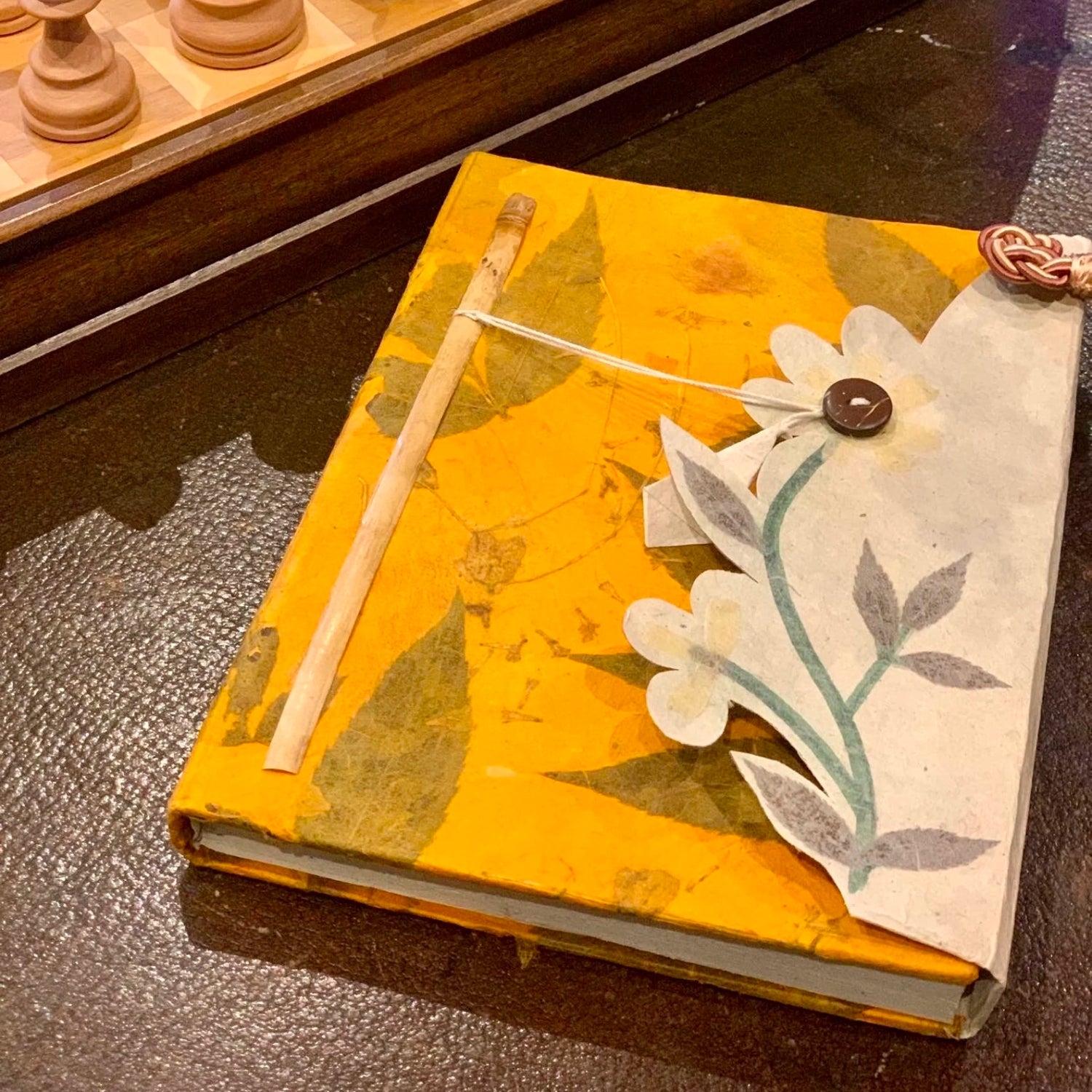 Handmade Flower Show Series Nepal Lokta Paper Notebook (Random Color)11