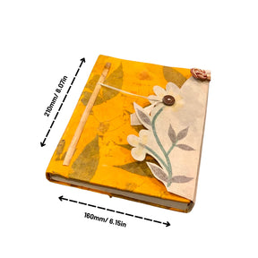 Handmade Flower Show Series Nepal Lokta Paper Notebook (Random Color)12