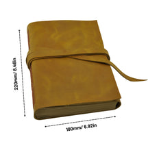 Handmade Genuine Leather Vintage Yellow Creative Journal - A551