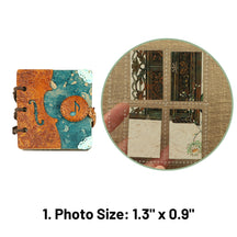 Handmade Leather Dreamy Blue Mini Photo Album1