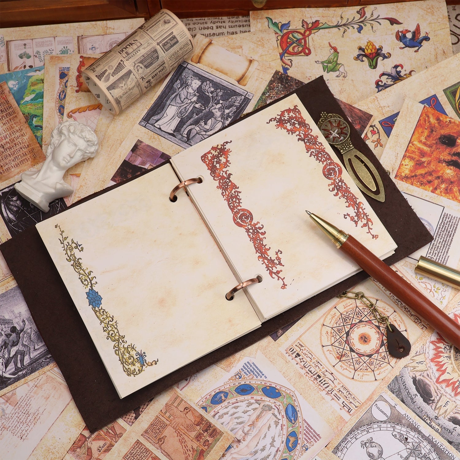 Handmade Magic Spell Leather Journal - Enchanté Artisan Ouija Grimoire 5