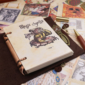 Handmade Magic Spell Leather Journal - Enchanté Artisan Ouija Grimoire 6
