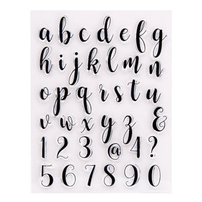 Handwritten Alphabet and Number Transparent Stamps sku