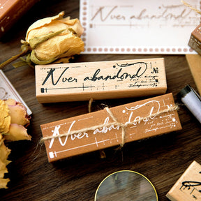 Handwritten English Wooden Rubber Stamp b4