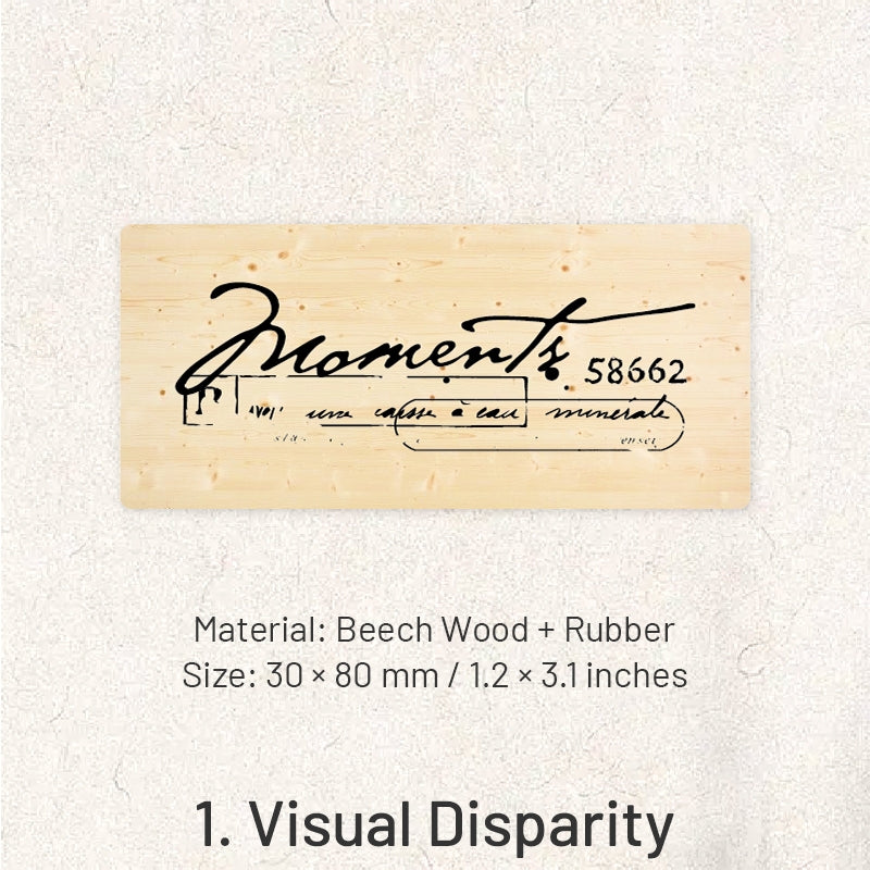 Handwritten English Wooden Rubber Stamp sku-1