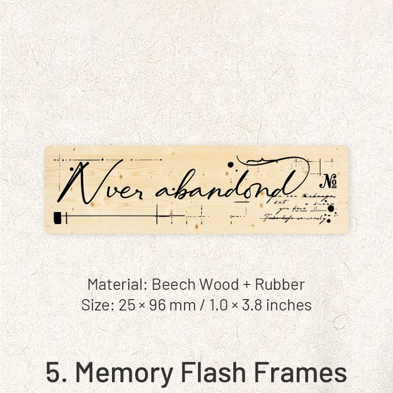 Handwritten English Wooden Rubber Stamp sku-5