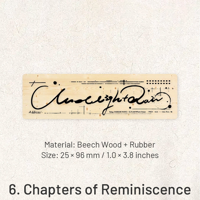 Handwritten English Wooden Rubber Stamp sku-6