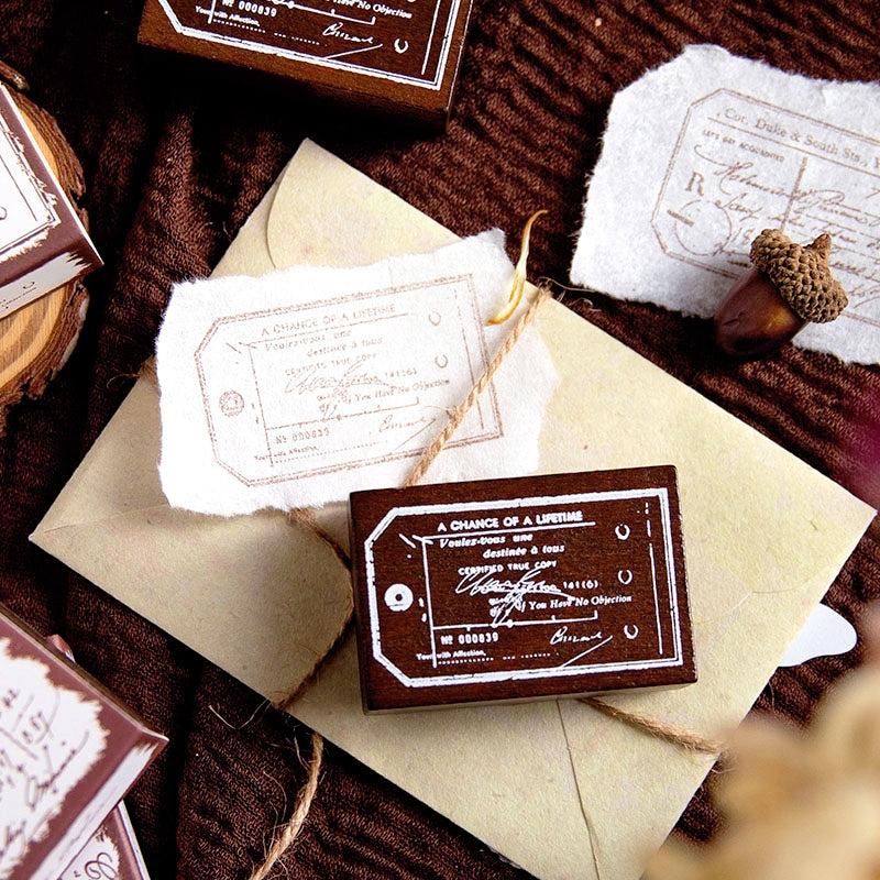 Handwritten Prologue Series Retro Rubber Stamp b3