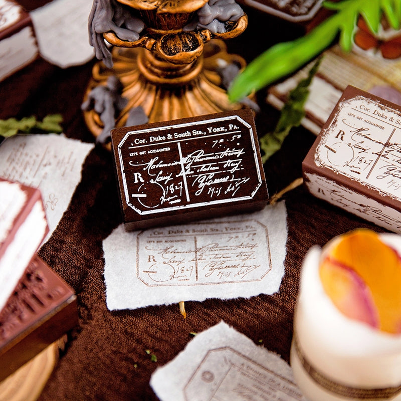 Handwritten Prologue Series Retro Rubber Stamp b4