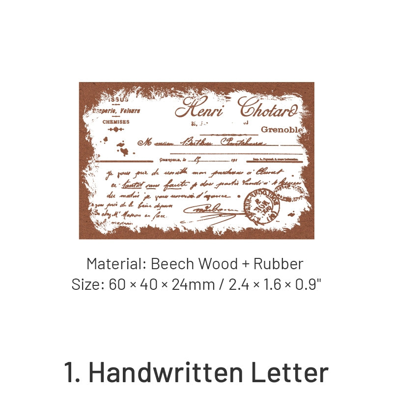 Handwritten Prologue Series Retro Rubber Stamp sku-1