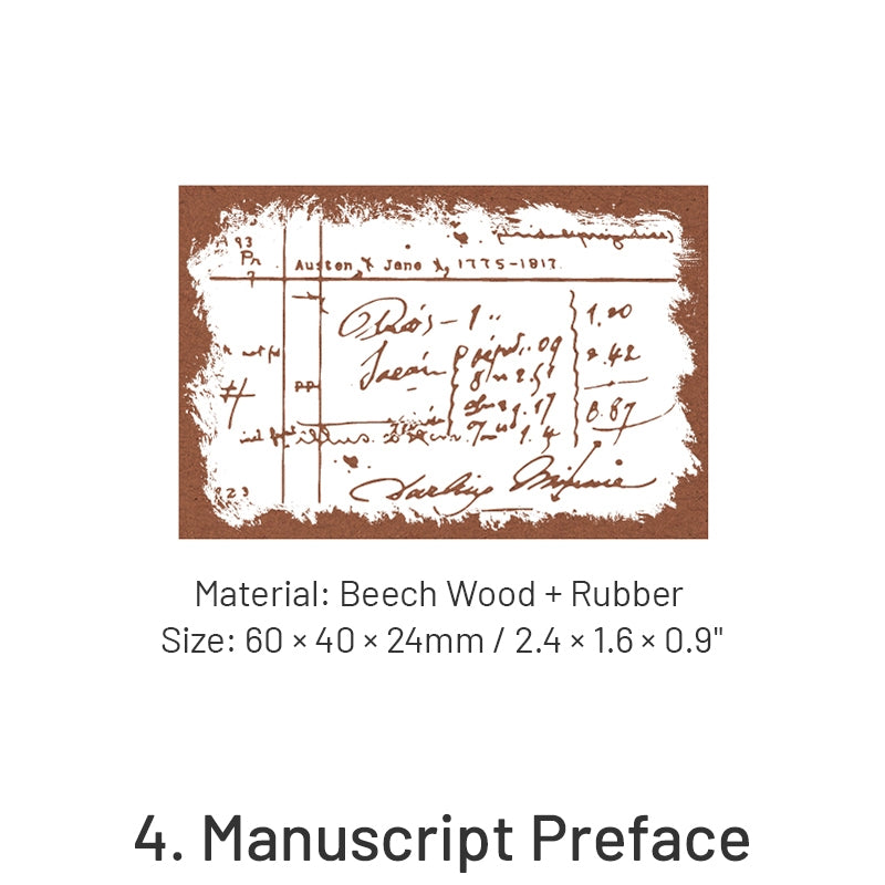 Handwritten Prologue Series Retro Rubber Stamp sku-4