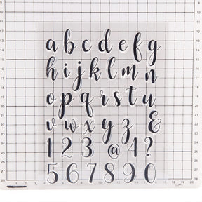 Handwritten Uppercase Alphabet Transparent Stamps b1
