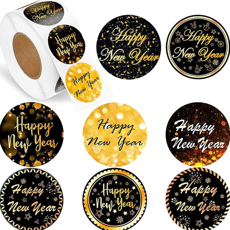 Happy New Year Gift Seal Stickers a