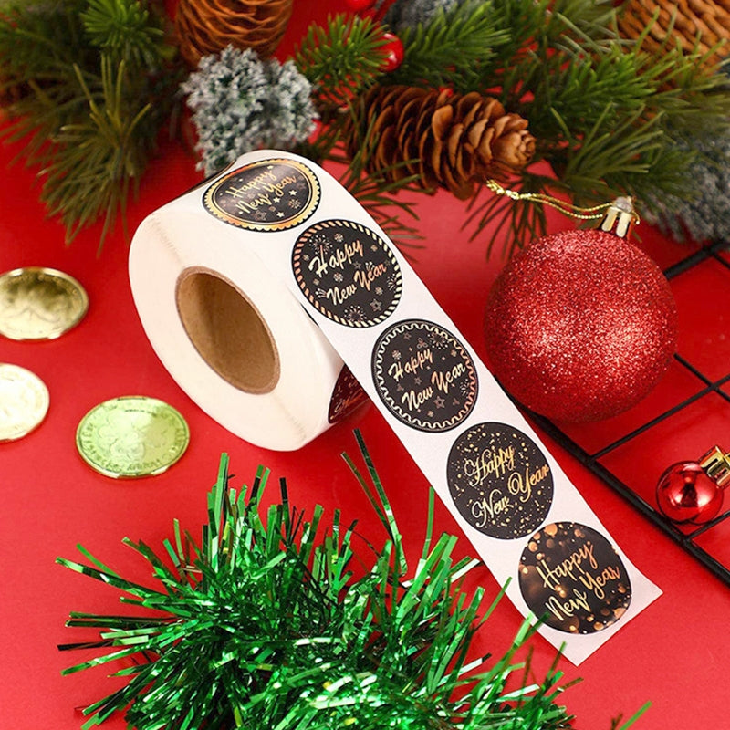 Happy New Year Gift Seal Stickers b2