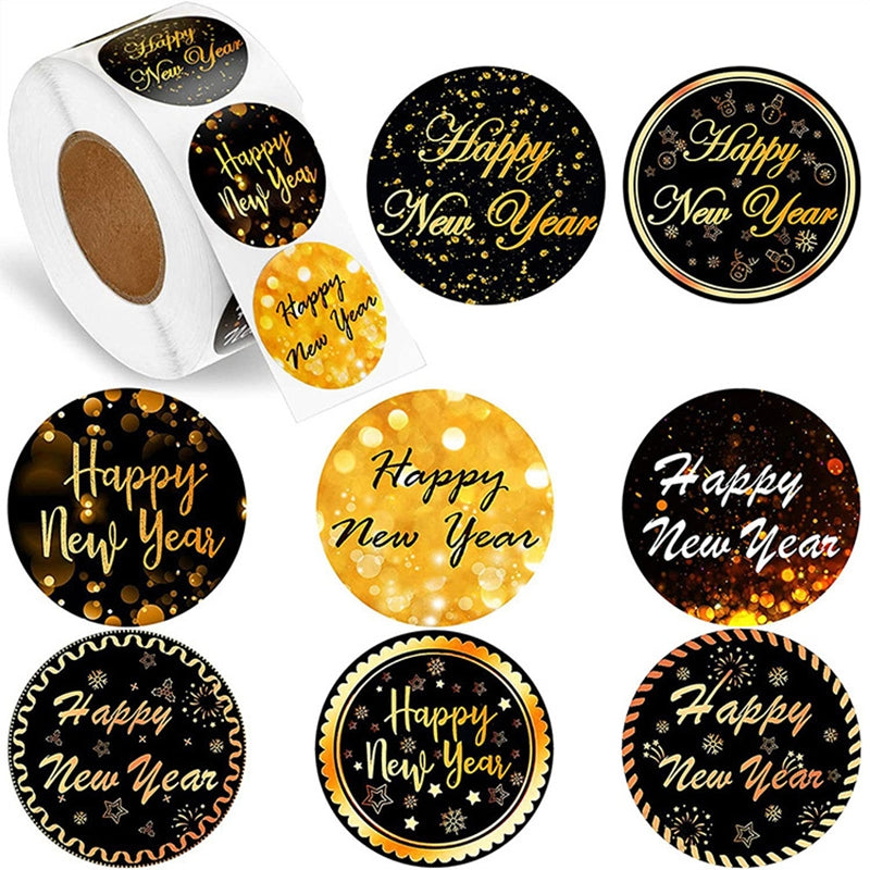 Happy New Year Gift Seal Stickers sku