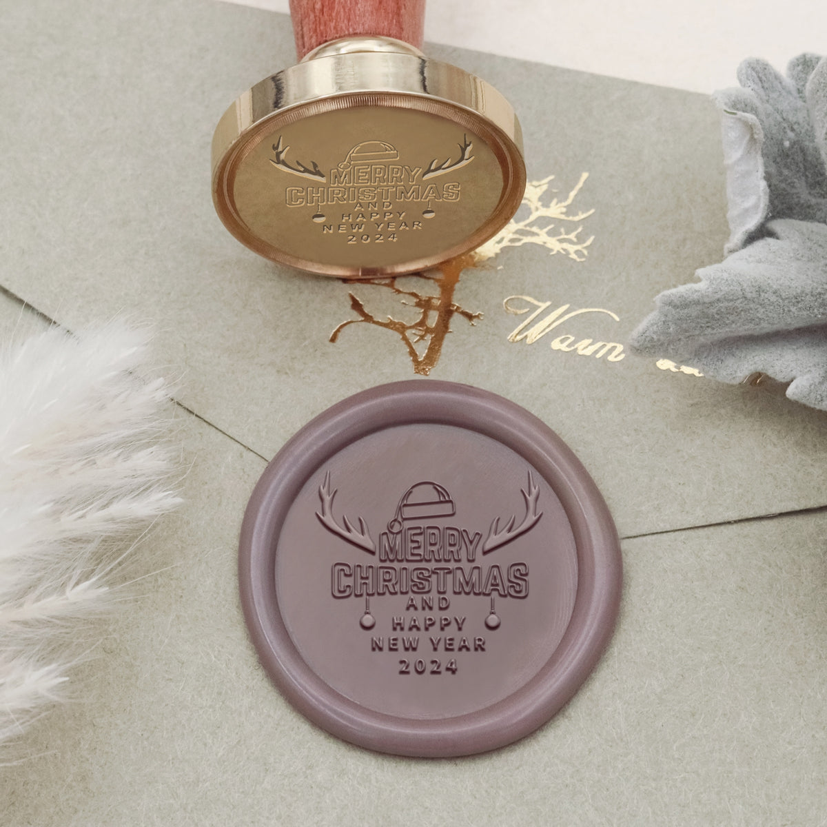 Happy New Year Wax Seal Stamp - Style 14 2
