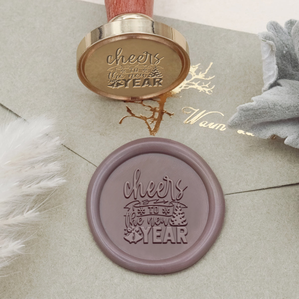 Happy New Year Wax Seal Stamp - Style 18 2