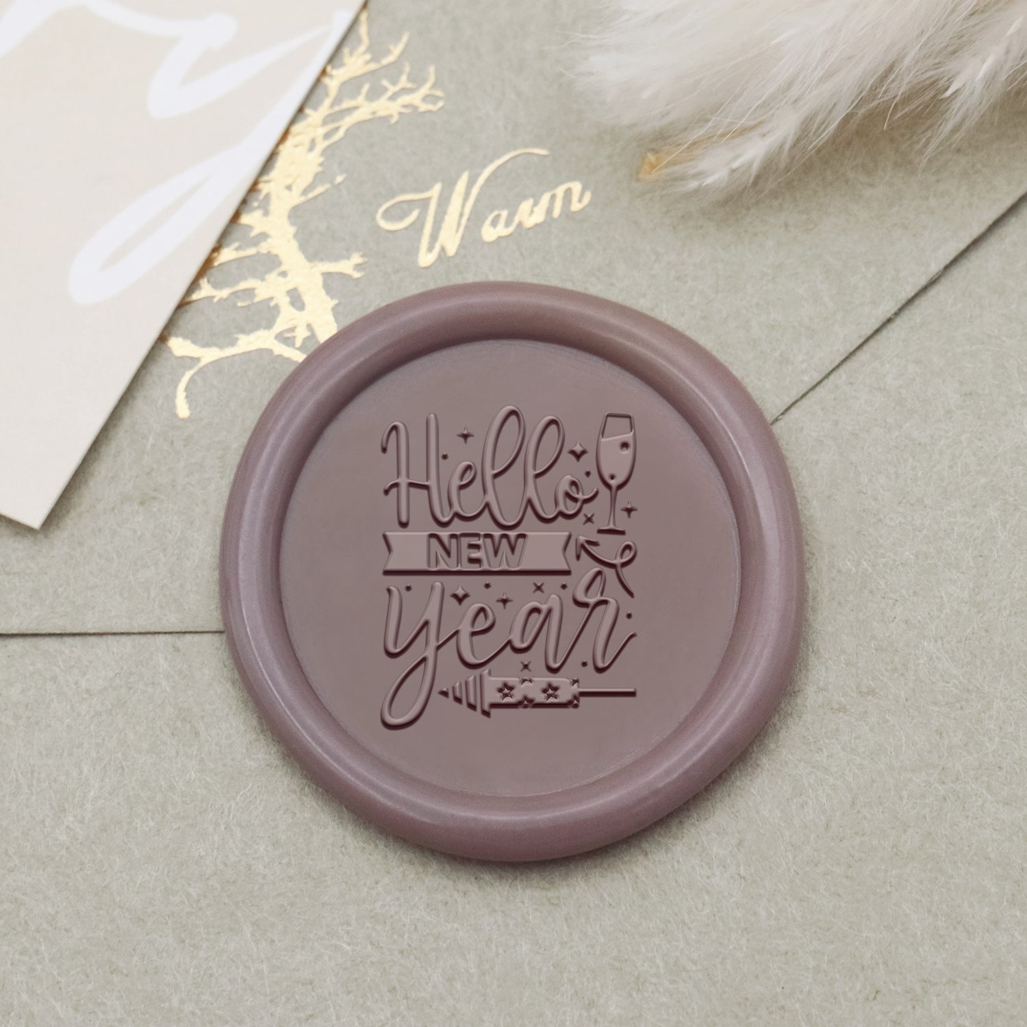 Happy New Year Wax Seal Stamp - Style 19 1