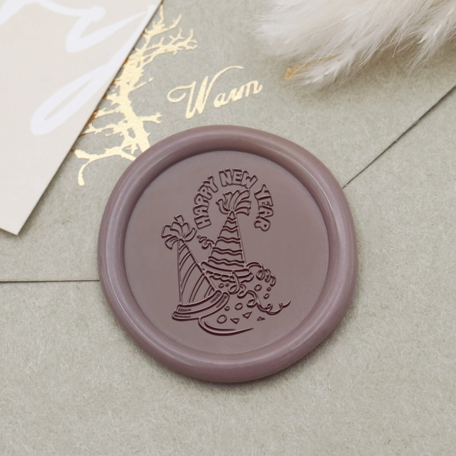 Happy New Year Wax Seal Stamp - Style 2 1