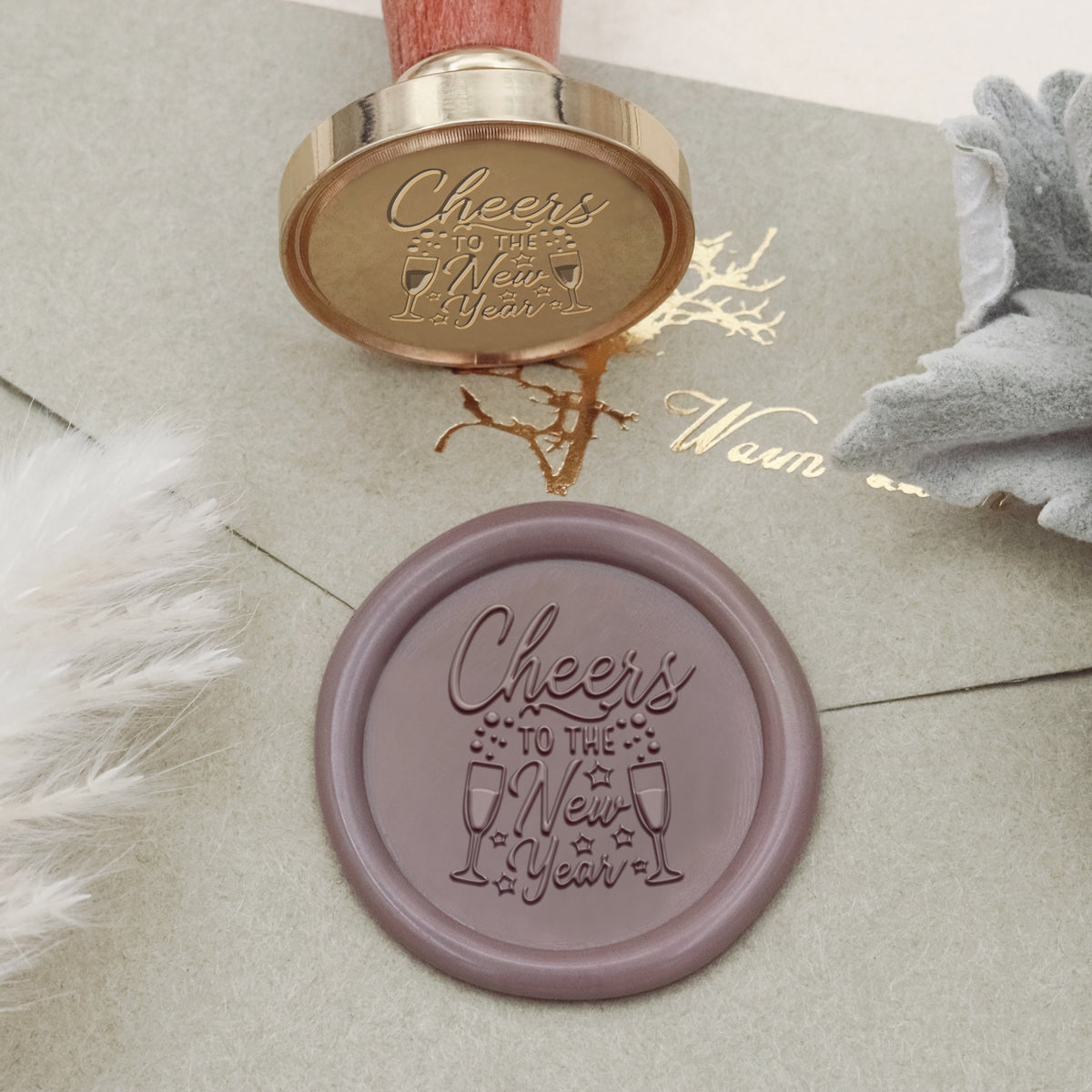 Happy New Year Wax Seal Stamp - Style 4 2