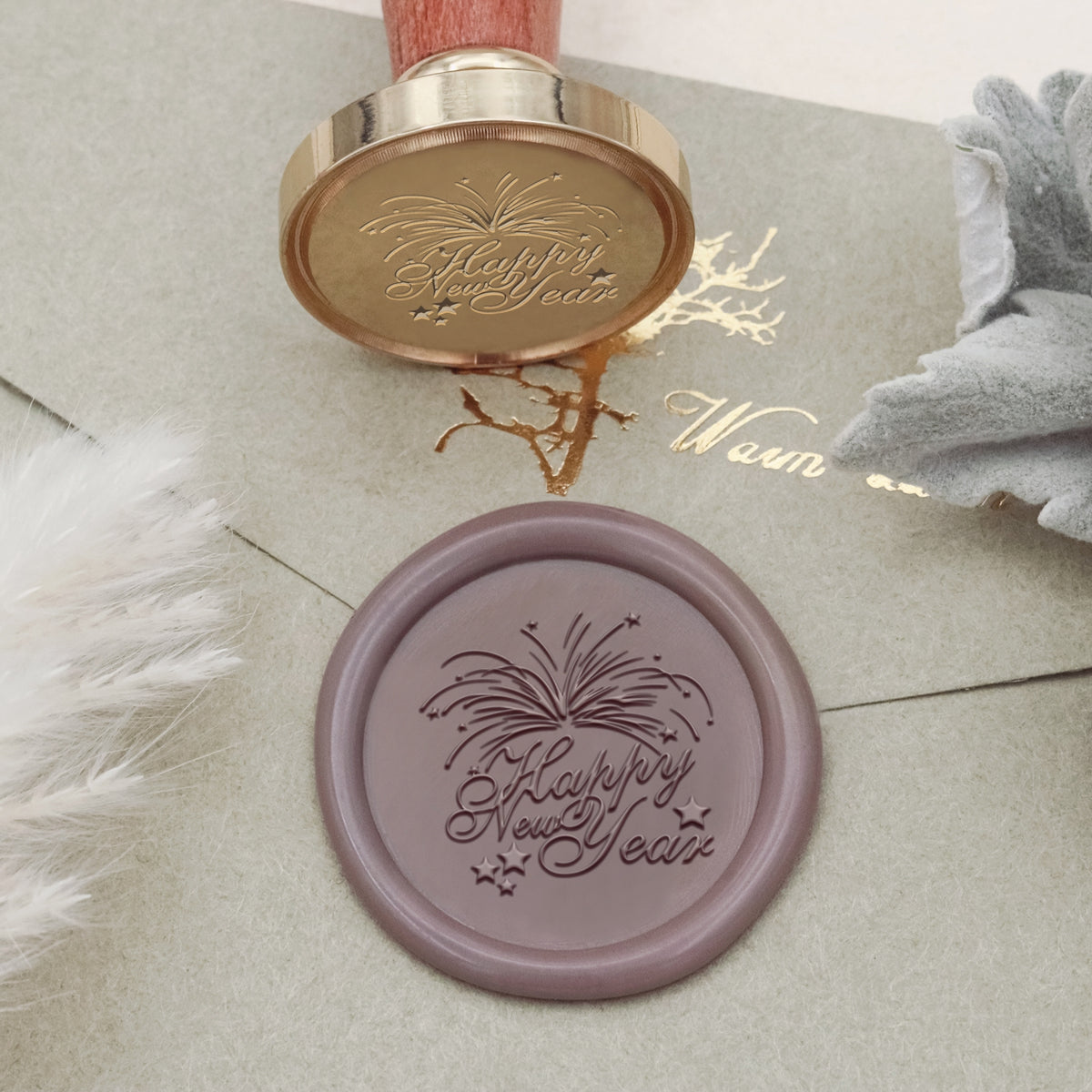 Happy New Year Wax Seal Stamp - Style 5 2