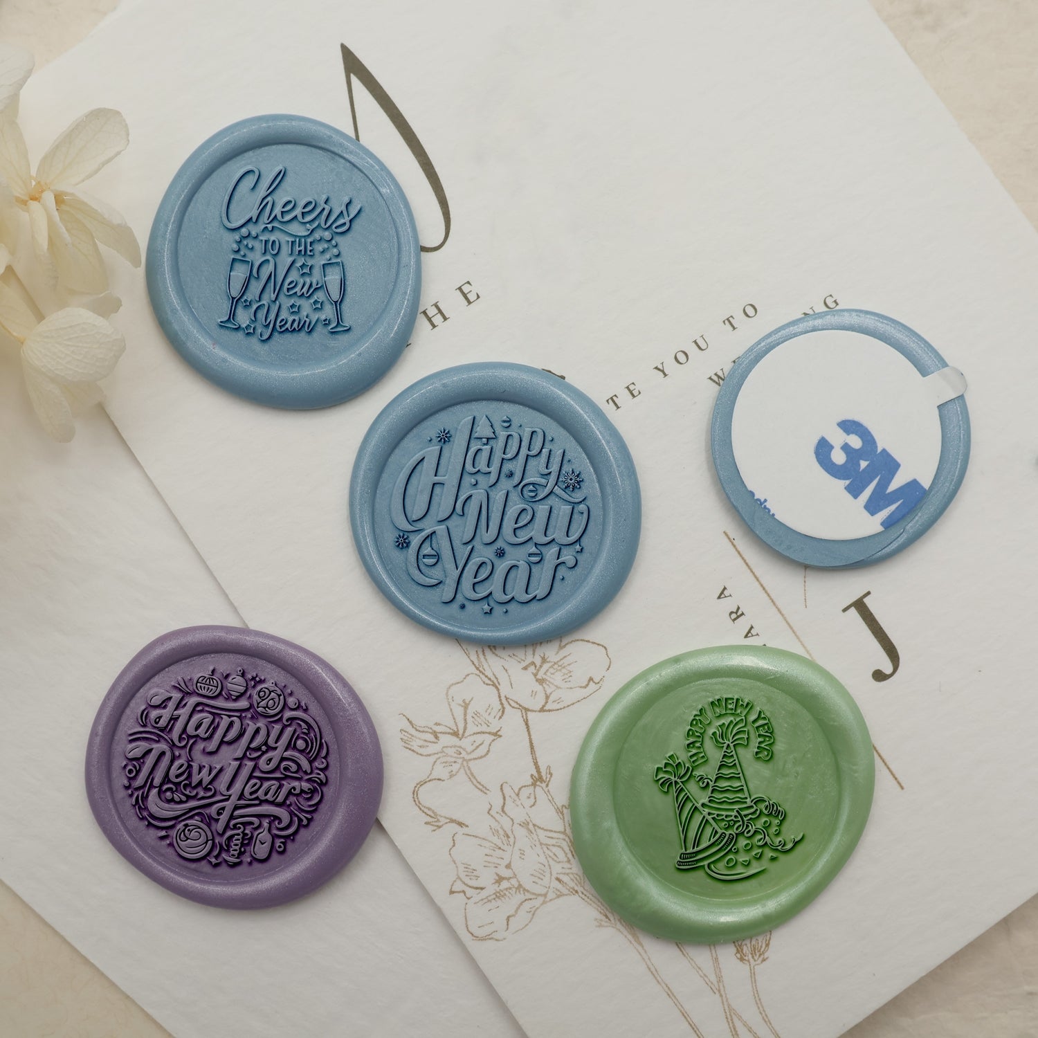 Happy New Year Wax Seal Stamp (27 Designs)2