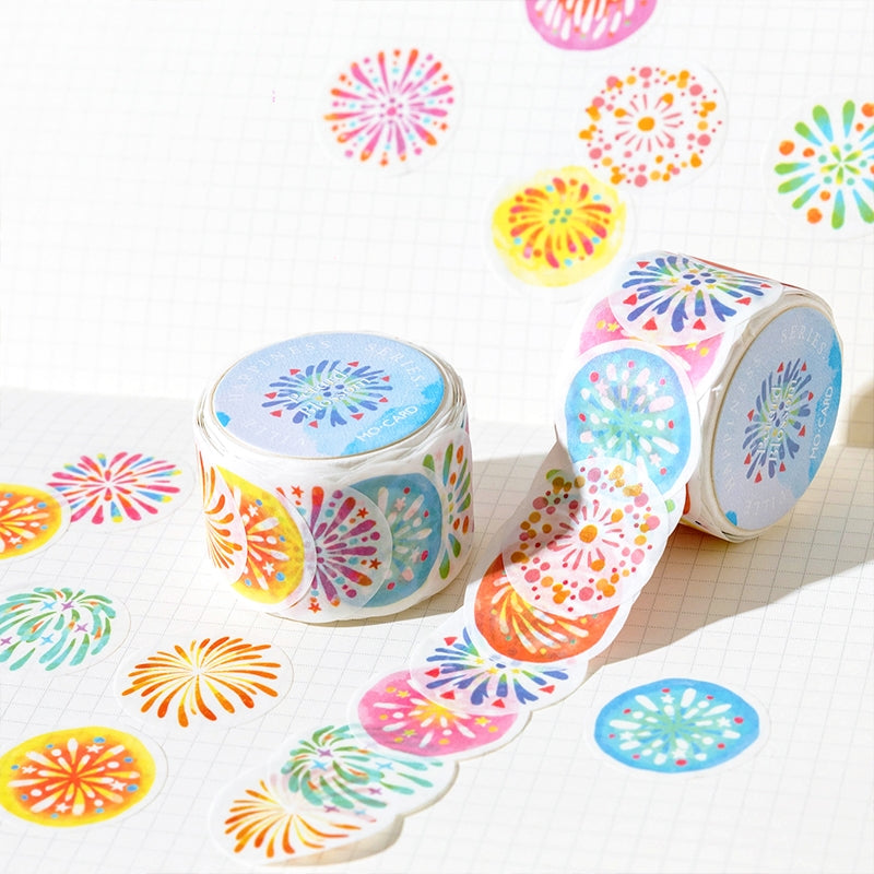 Happy Town Series Cartoon Retro Rolled Washi Stickers b2