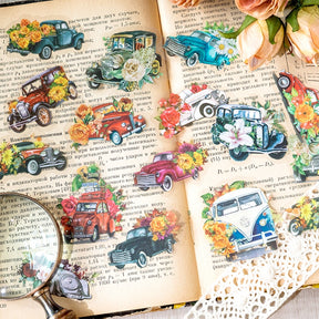 Have a Date with Flowers Floral Stickers-Furniture, Sea Creature, Vehicles, Antiques b6