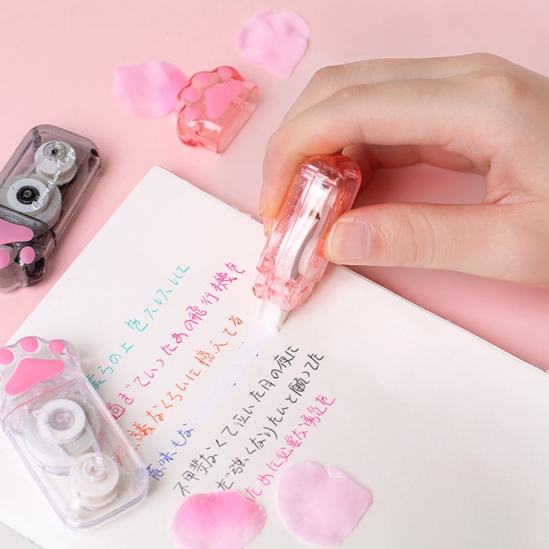 Cat Paw 2 in 1 Adhesive and Correction Tape Kawaii Stationery