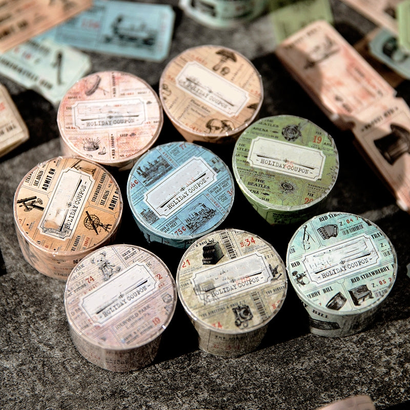 Holiday Coupons Washi Tape - Tickets Travel a