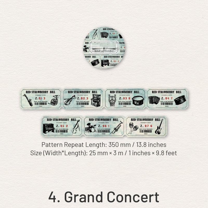 Holiday Coupons Washi Tape - Tickets Travel sku-4