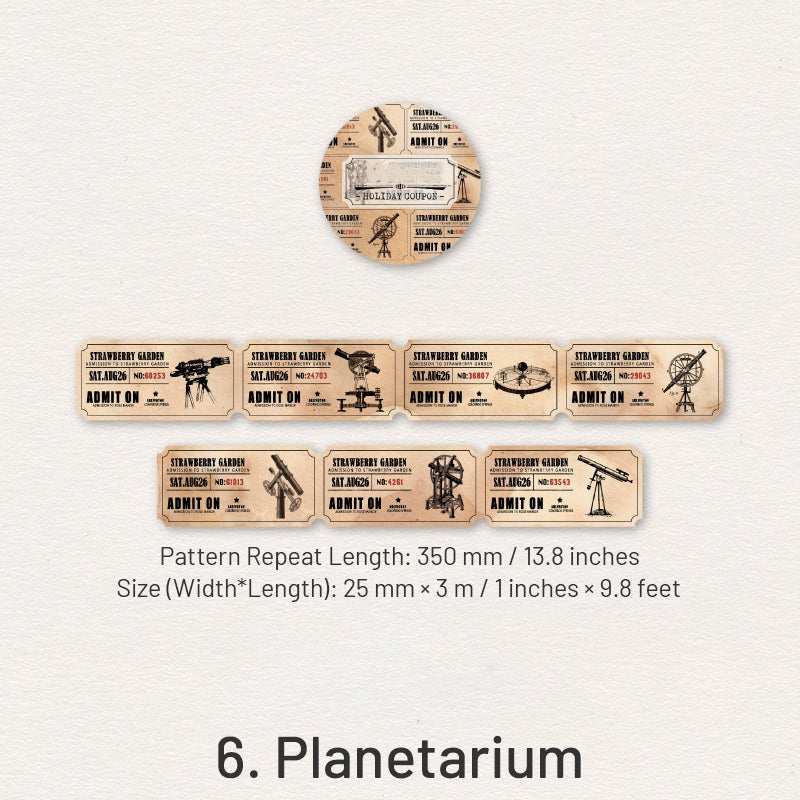 Holiday Coupons Washi Tape - Tickets Travel sku-6