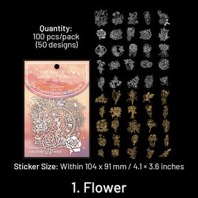 Holographic PET Stickers - Flower, Lace, Animal, Window, Moon, Butterfly sku-1