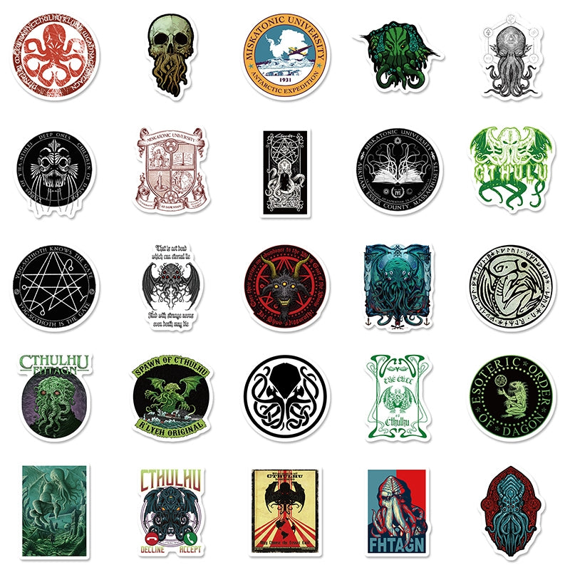 Horror Thriller Cthulhu Skull Graffiti Stickers c3