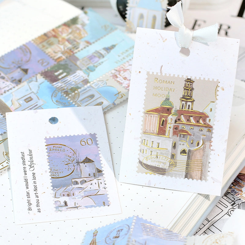 Hot-Stamping Decorative Sticker-Stars Gourmet Stamp Travel b