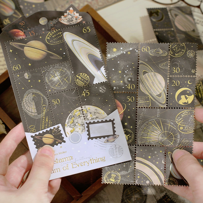 Hot-Stamping Decorative Sticker-Stars Gourmet Stamp Travel b4